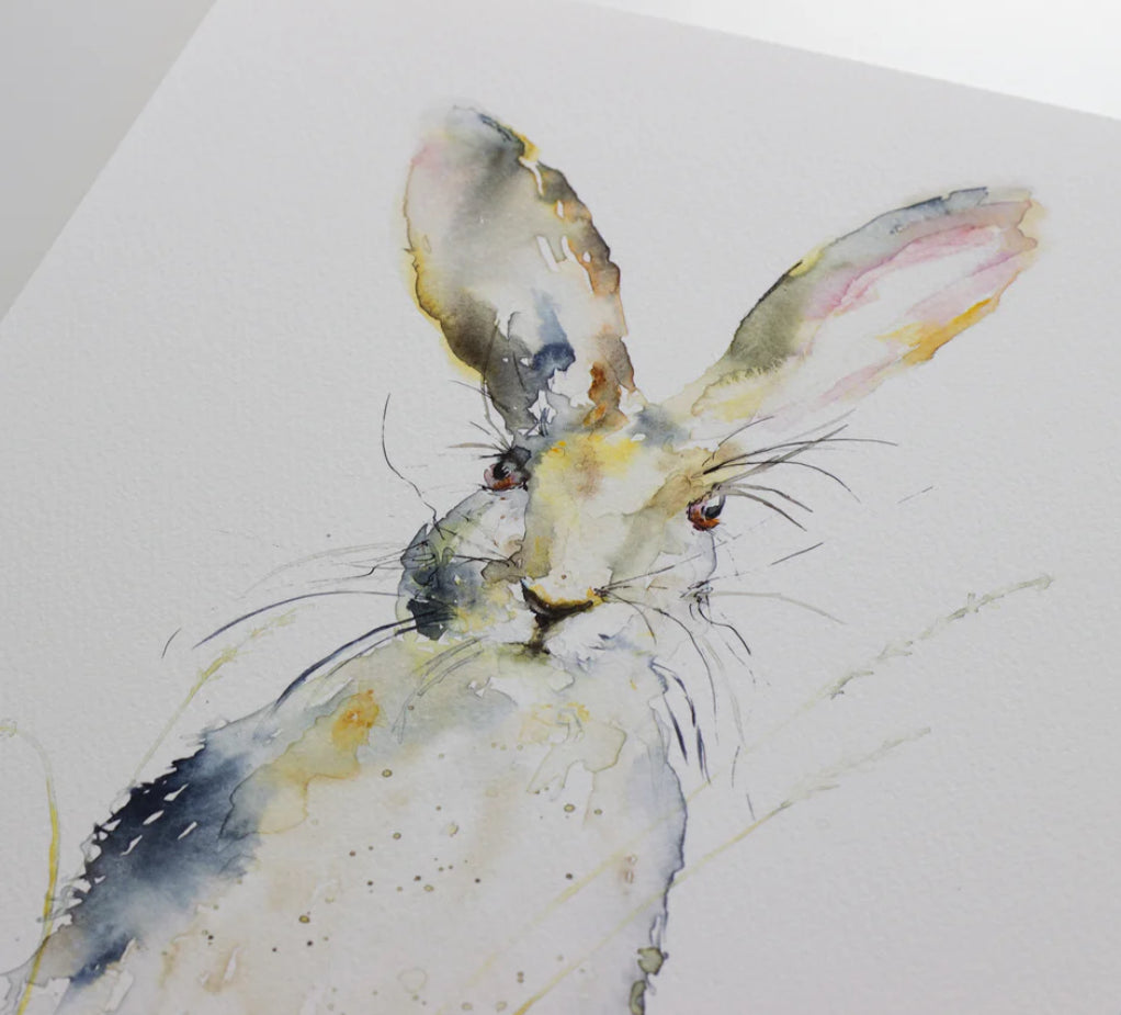 Framed Hare In Wheat