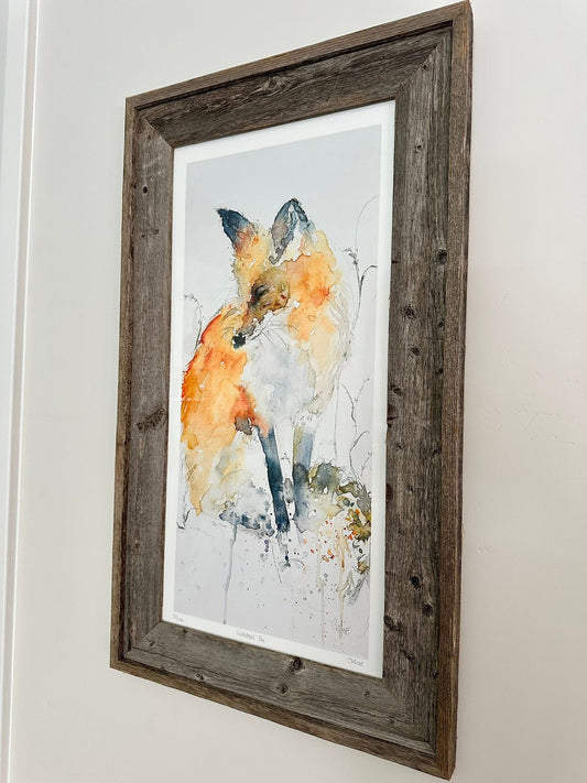 Watchful Fox Framed