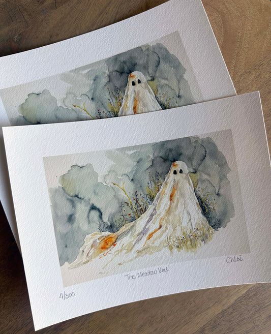 The Meadow Veil | Ghostly Wildflower Art Print Now Available