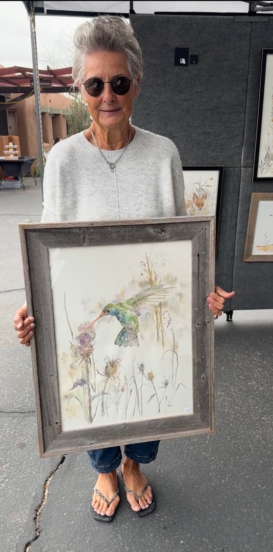 Hummingbird & Thistle