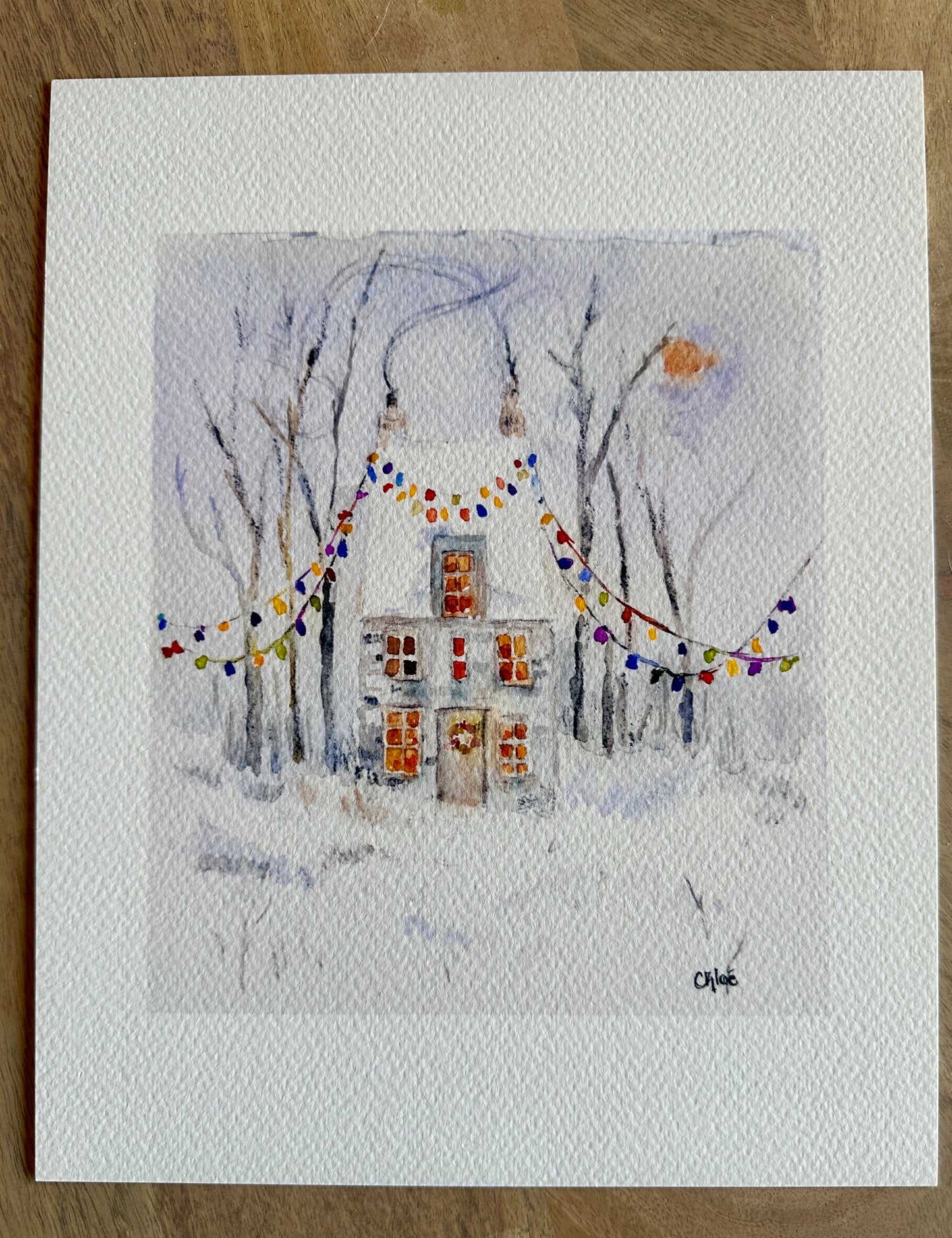 String of Winter Light giclee print