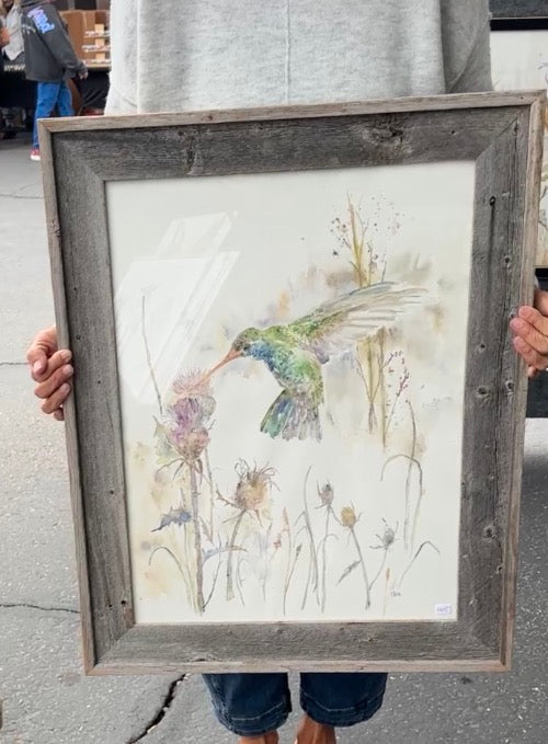 Hummingbird & Thistle