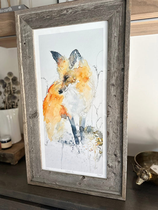 Watchful Fox Framed