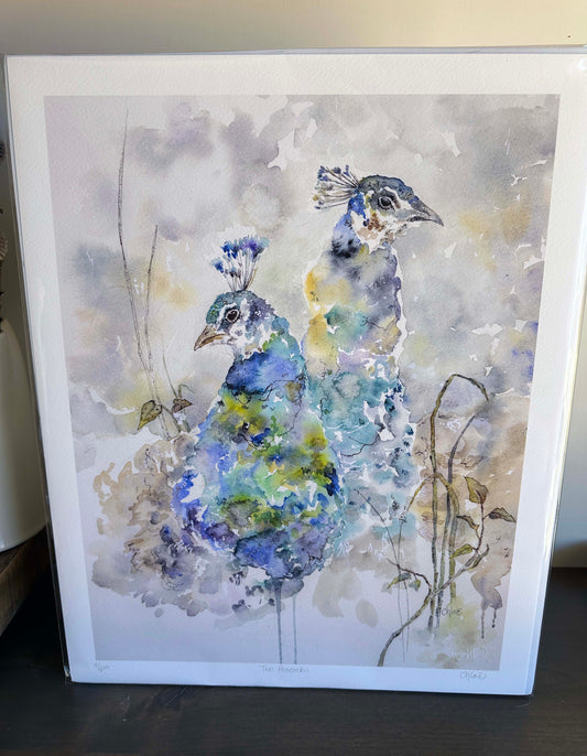 Two Peacocks Giclee Print