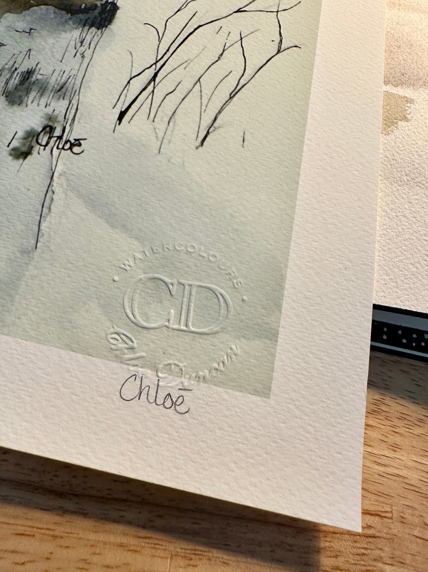 Winter Aspens Giclee Print (Sold as is)