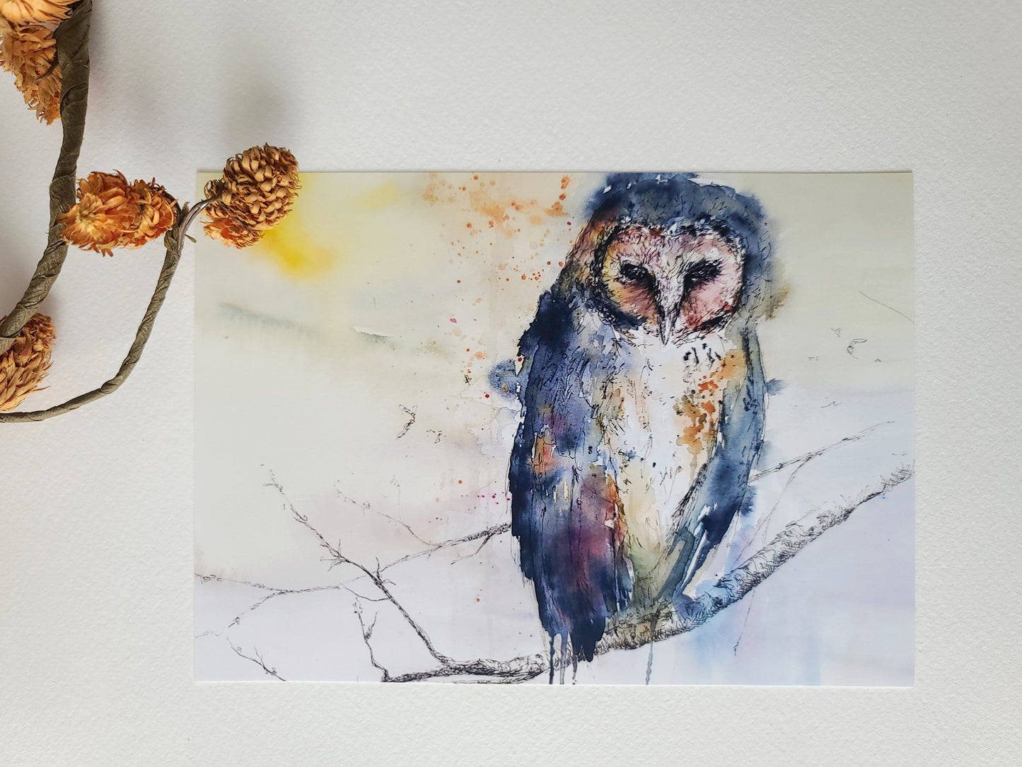 5 x 7 Print of "Moonlit Owl"