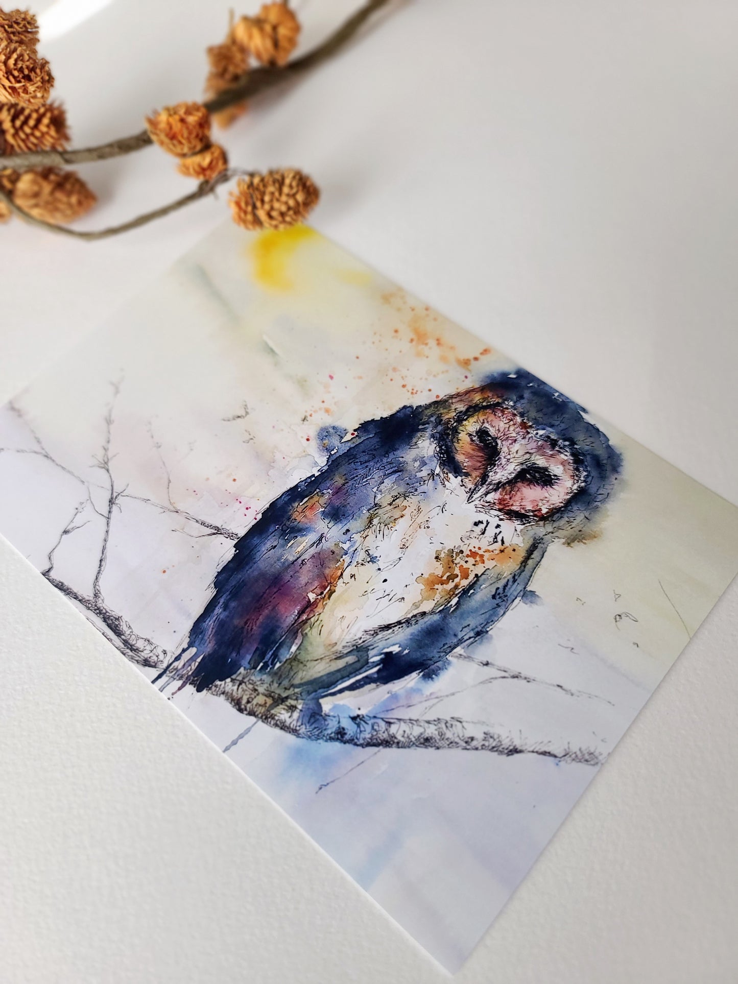 5 x 7 Print of "Moonlit Owl"