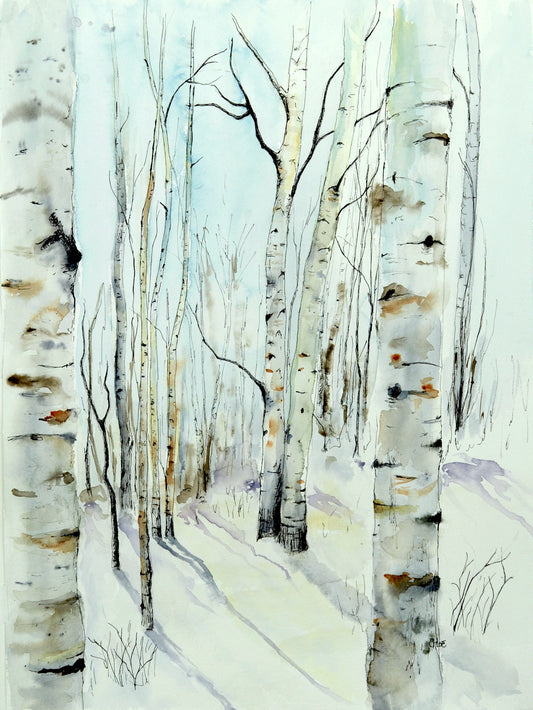 Winter Aspens giclee print